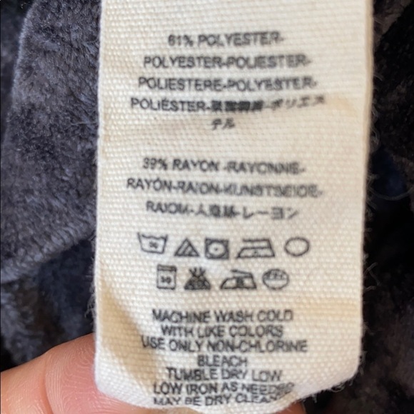 we the Free Sz S Crushed Velvet Gray Shirt. - Picture 4 of 4